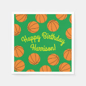 Basketball Sports Birthday Servet (Voorkant)