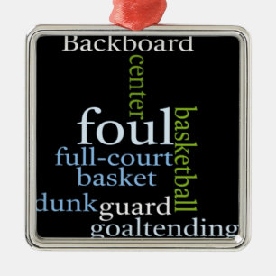 Basketball Sports Fanatic.jpg Metalen Ornament