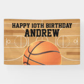 Basketball Sports Happy Birthday Banner (Horizontaal)