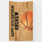 Basketball Sports Happy Birthday Banner (Verticaal)