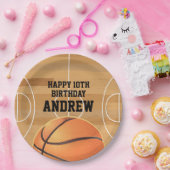 Basketball Sports Happy Birthday Paper Plates Papieren Bordje (Feest)