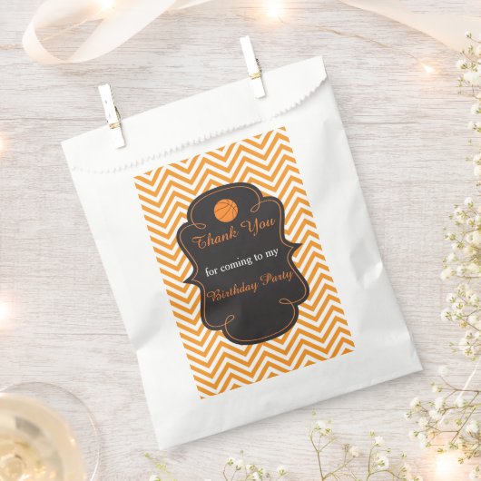 Basketball Sports Oranje Bedankzakje (Geknipt)