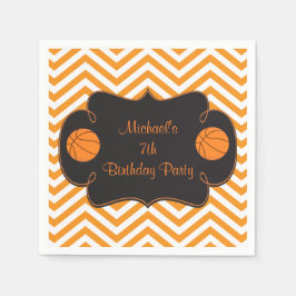 Basketball Sports Oranje Birthday Servet