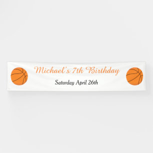 Basketball Sports Oranje Birthday Spandoek
