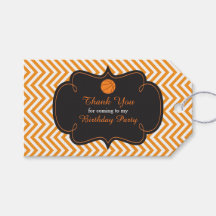 Basketball Sports Oranje Gift Label