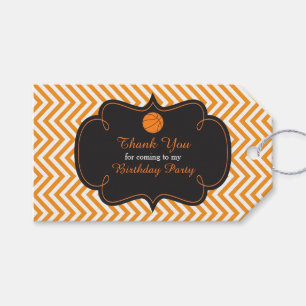 Basketball Sports Oranje Gift Label Cadeaulabel