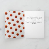 Basketball Sports Photo Coach  Bedankkaart (Binnen)