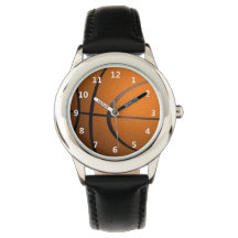 Basketball Sports Polt Watch with White Numbers