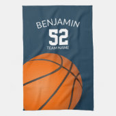 Basketball sports towel, coach bath towel theedoek (Verticaal)