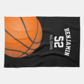 Basketball sports towel, coach gift towel theedoek (Horizontaal)