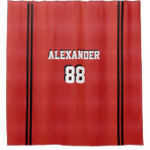 Basketball Sportteam Gepersonaliseerd showgordijn Douchegordijn (Voorkant)