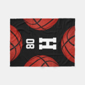 Basketball Sportteam Gepersonaliseerde deken (Voorkant (Horizontaal))
