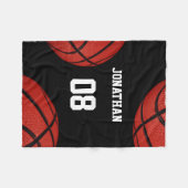 Basketball Sportteam Gepersonaliseerde deken (Voorkant (Horizontaal))