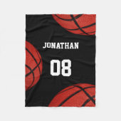 Basketball Sportteam Gepersonaliseerde deken (Voorkant)