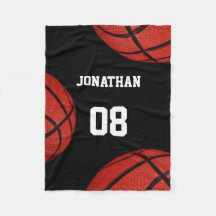 Basketball Sportteam Gepersonaliseerde deken