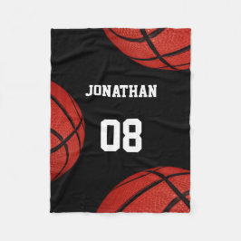 Basketball Sportteam Gepersonaliseerde deken