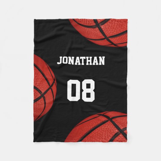 Basketball Sportteam Gepersonaliseerde deken (Voorkant)