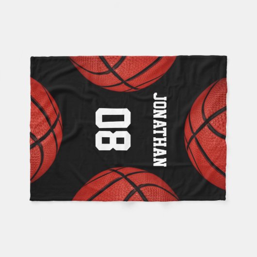 Basketball Sportteam Gepersonaliseerde deken (Voorkant (Horizontaal))