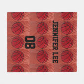 Basketball Sportteam Gepersonaliseerde deken (Voorkant (Horizontaal))