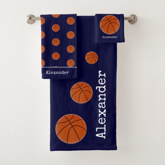 Basketball Sportteam Personeel blauw Bad Handdoek (Insitu)