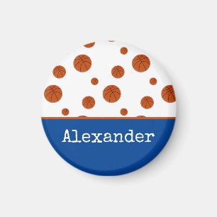 Basketball Sportteam Personeel blauw Magneet