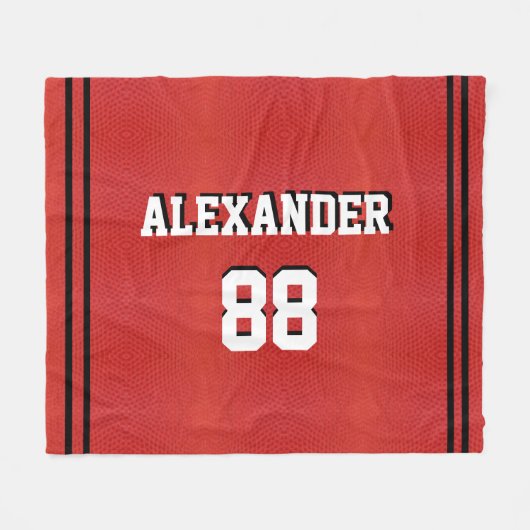 Basketball Sportteam Personeel Fleece Deken (Voorkant (Horizontaal))