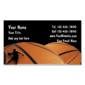 Basketball Sportthema Magnetisch Visitekaartje (Voorkant)