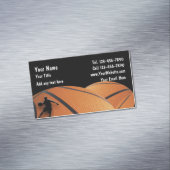 Basketball Sportthema Magnetisch Visitekaartje (Voorbeeld)