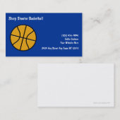 Basketball SportVisitekaartjes Visitekaartje (Voorkant / Achterkant)