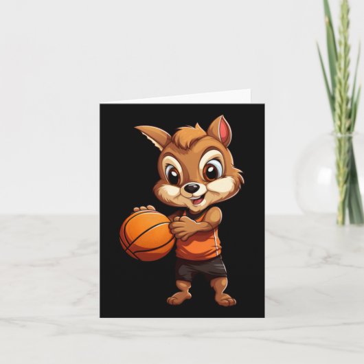 Basketball Squirrel Kaart (Voorkant)