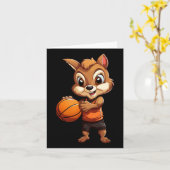 Basketball Squirrel Kaart (Gele Bloem)