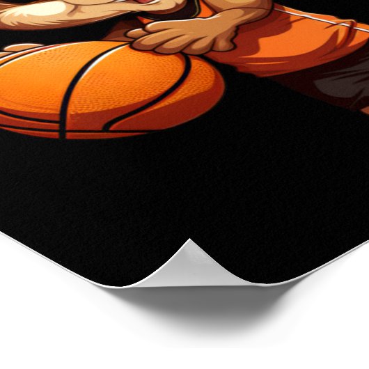 Basketball Squirrel Poster (Hoek)
