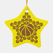 Basketball Star Keramisch Ornament (Achterkant)