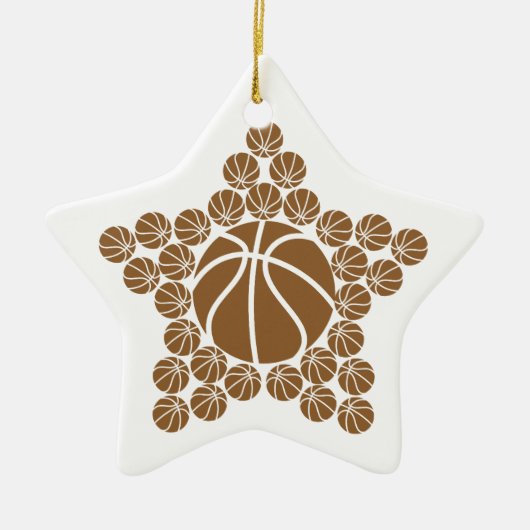Basketball Star Keramisch Ornament (Voorkant)