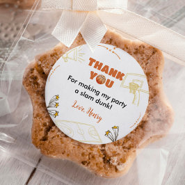 Basketball Sticker Labels Birthday Baby shower