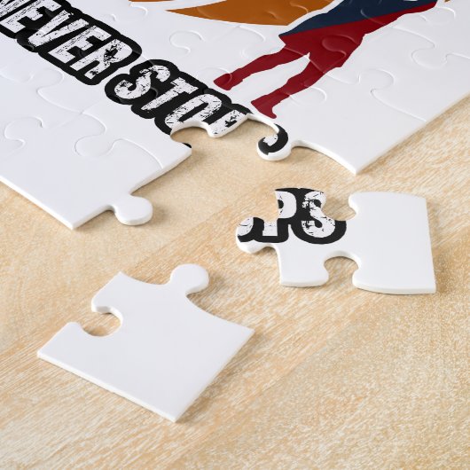 Basketball stopt nooit legpuzzel (Zijkant)