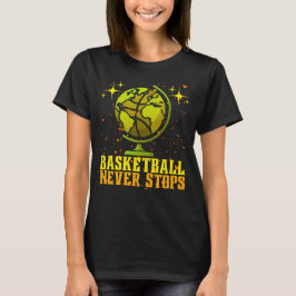 Basketball stopt nooit t-shirt