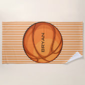 Basketball Stripes Design Beach Towel Strandlaken (Voorkant)