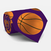 BASKETBALL-STROPDAS (ontwerp 15) ~ Stropdas (Opgerold)