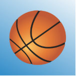 Basketball Super Budget Speciaal Fotobeeldje Magneet<br><div class="desc">Basketball Icon Blue Background Bekijk wat hoepjes met dit geweldige ontwerp.Voeg je eigen tekst of monogram toe om deze aan te passen voor je favoriete sportnoot.</div>