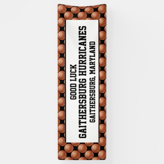 Basketball Team Banner 3 Lijnen van de Tekst van d (Verticaal)