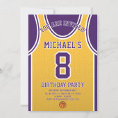 Basketball Team Birthday Invitation Kaart (Voorkant)