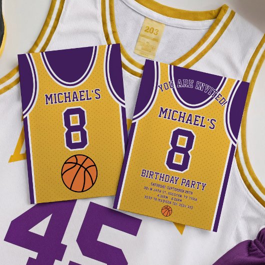 Basketball Team Birthday Invitation Kaart