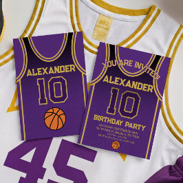 Basketball Team Birthday Invitation Kaart