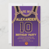 Basketball Team Birthday Invitation Kaart (Voorkant)