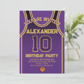 Basketball Team Birthday Invitation Kaart (Staand voorkant)