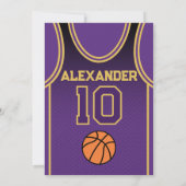 Basketball Team Birthday Invitation Kaart (Achterkant)