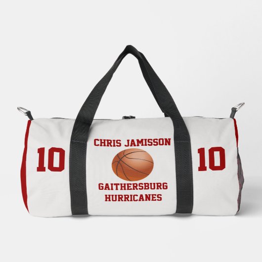 Basketball Team Coach Player Crimson Personalize Plunjezak (Voorkant)