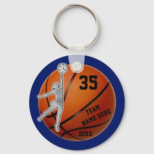 Basketball Team Gift Ideeën for Girls Sleutelhanger (Voorkant)