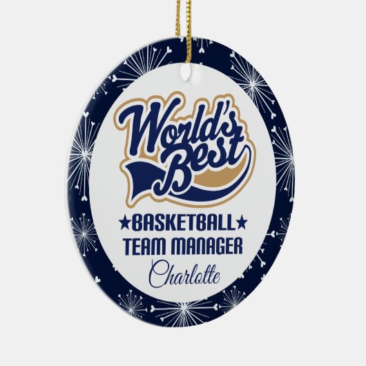 Basketball Team Manager Gift Keramisch Ornament (Rechts)